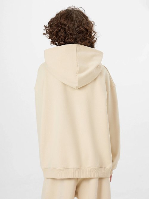 Худи для мальчиков бежевое с надписью "Wonderful weekends", фото 3 из 9