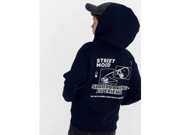 Толстовка для мальчиков синяя с печатью Марк Формель