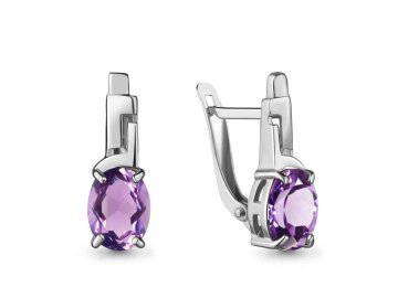 Серьги с английским замком Aquamarine, серебро 925 проба
