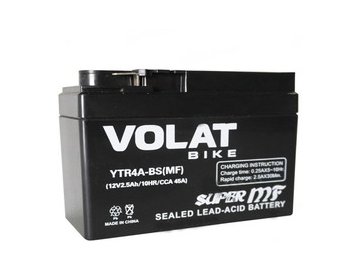 Мотоциклетный аккумулятор VOLAT YTR4A-BS MF R+ (2.5 А·ч)