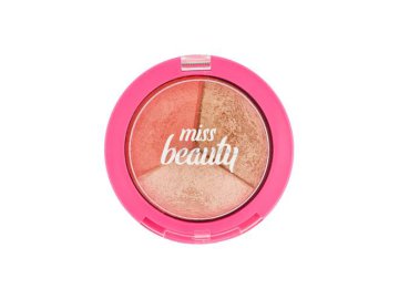 Румяна и хайлайтер для лица GOLDEN ROSE Miss Beauty Glow Baked Trio, 6.5 г