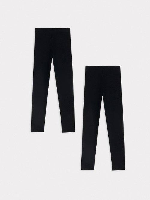Легинсы для девочек мультипак (2 шт.) в черном цвете, фото 7 из 8