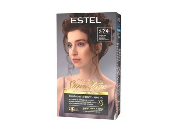 Крем-гель краска для волос ESTEL Color Signature, тон 6.74 Парижские каштаны, 150 мл