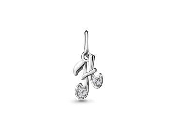 Подвеска буква Aquamarine, серебро 925 проба, вставка фианит в Сморгони 7 Карат