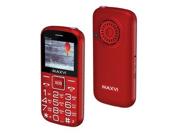 Кнопочный телефон Maxvi B5ds up (красный) 5 элемент