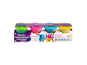 Набор для лепки Genio Kids Тесто-пластилин. Неоновые цвета TA1016V