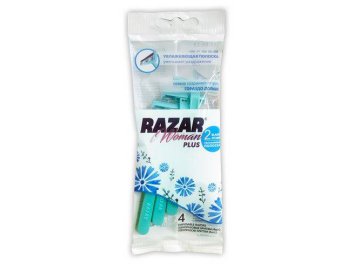 Бритвы одноразовые RAZAR 2plus женские, 4 шт