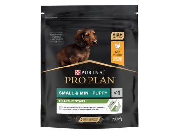 Корм Pro Plan для щенков мелких и карликовых пород, с курицей и рисом, HEALTHY START, 700 г