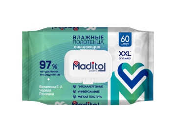 Полотенца влажные "MADITOL" 60шт на акции в магазинах Евроопт
