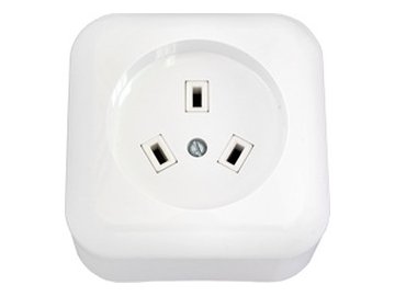 Розетка силовая 3-х фазная BYLECTRICA РА32-002 Белая  открытой установки