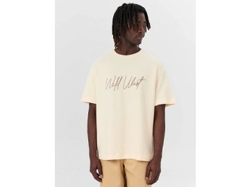 Футболка мужская бежевая с вышивкой "Wild West"