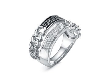 Кольцо декоративное RoseGrace, белое золото 585 проба, вставка бриллиант
