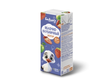 Нектар Беллакт яблочно-клубничный осветл 0,2л