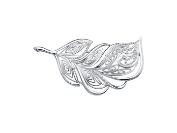 Брошь Diamant, серебро 925 проба