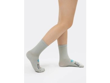 Носки детские классические в светло-оливковом оттенке с рисунком монстрика в Мозыре Марк Формель