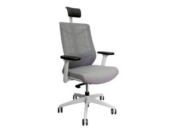 Кресло Chair Meister Nature II (каркас белый, ткань серая)