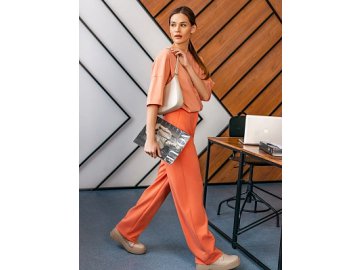 Брюки женские из интерлока в персиковом цвете Марк Формель