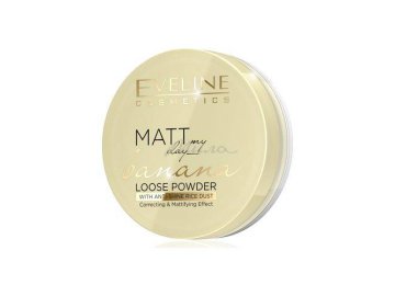 Пудра EVELINE Cosmetics banana серии Matt my day loose powder транспарентная матирующая, 6 г