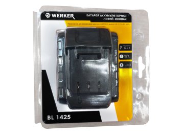 Аккумулятор WERKER BL1425 14,4В,Li-ion2,5Ач