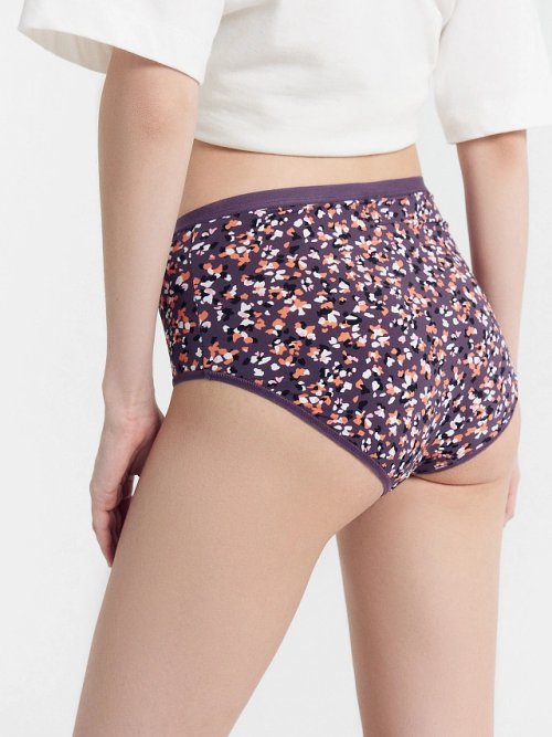 Трусы женские макси фиолетовые с принтом "абстракция", фото 5 из 8