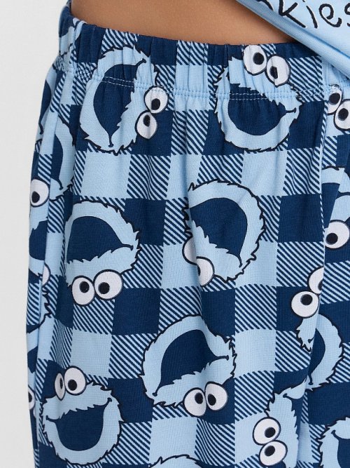 Пижама для мальчиков голубая с принтом Cookie Monster, фото 9 из 9