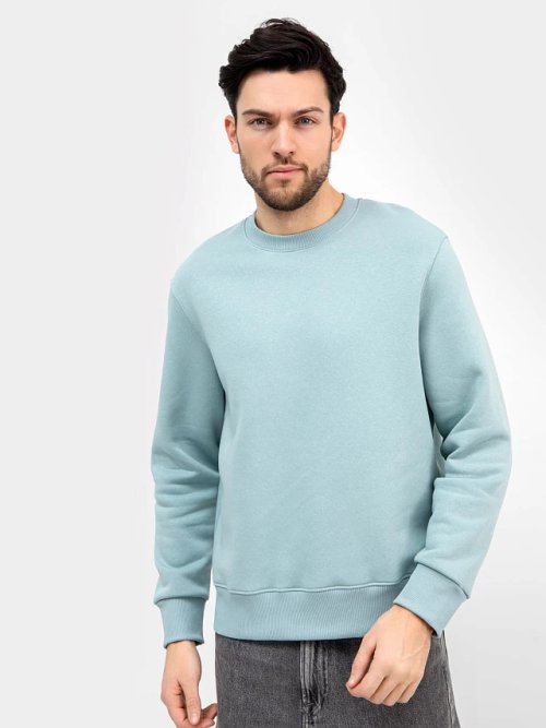 Джемпер мужской в пыльно-бирюзовом цвете, фото 2 из 5