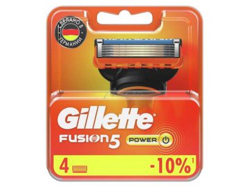 Кассеты для станков GILLETTE Fusion Power, 4 шт на акции в магазинах Мила