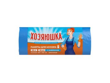 Пакеты для мусора Хозяюшка 35 л 50х60 (16 шт) 0111039372