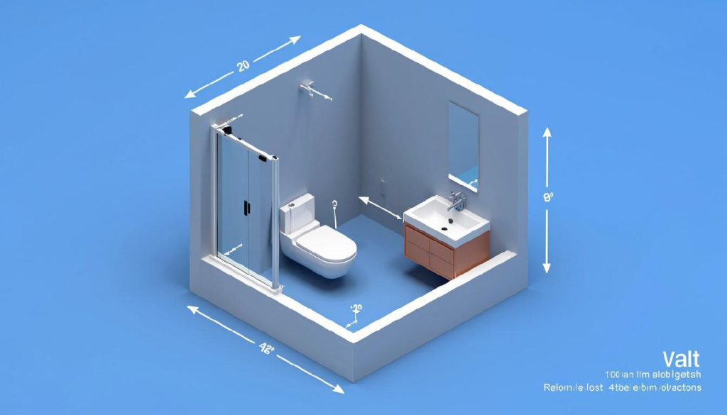 3D-визуализация плана ванной комнаты