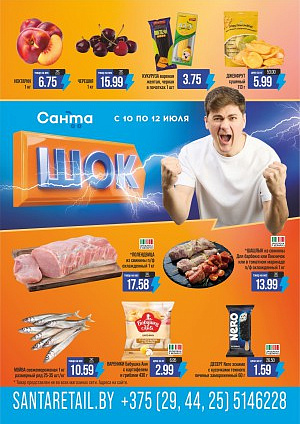 Акция в Санте: Листовка Санта Шок